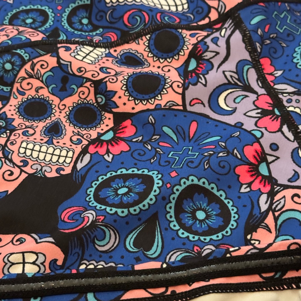 Constantly Varied Gear Blue and Pink Skull Bike Shorts - Picture 2 of 3
